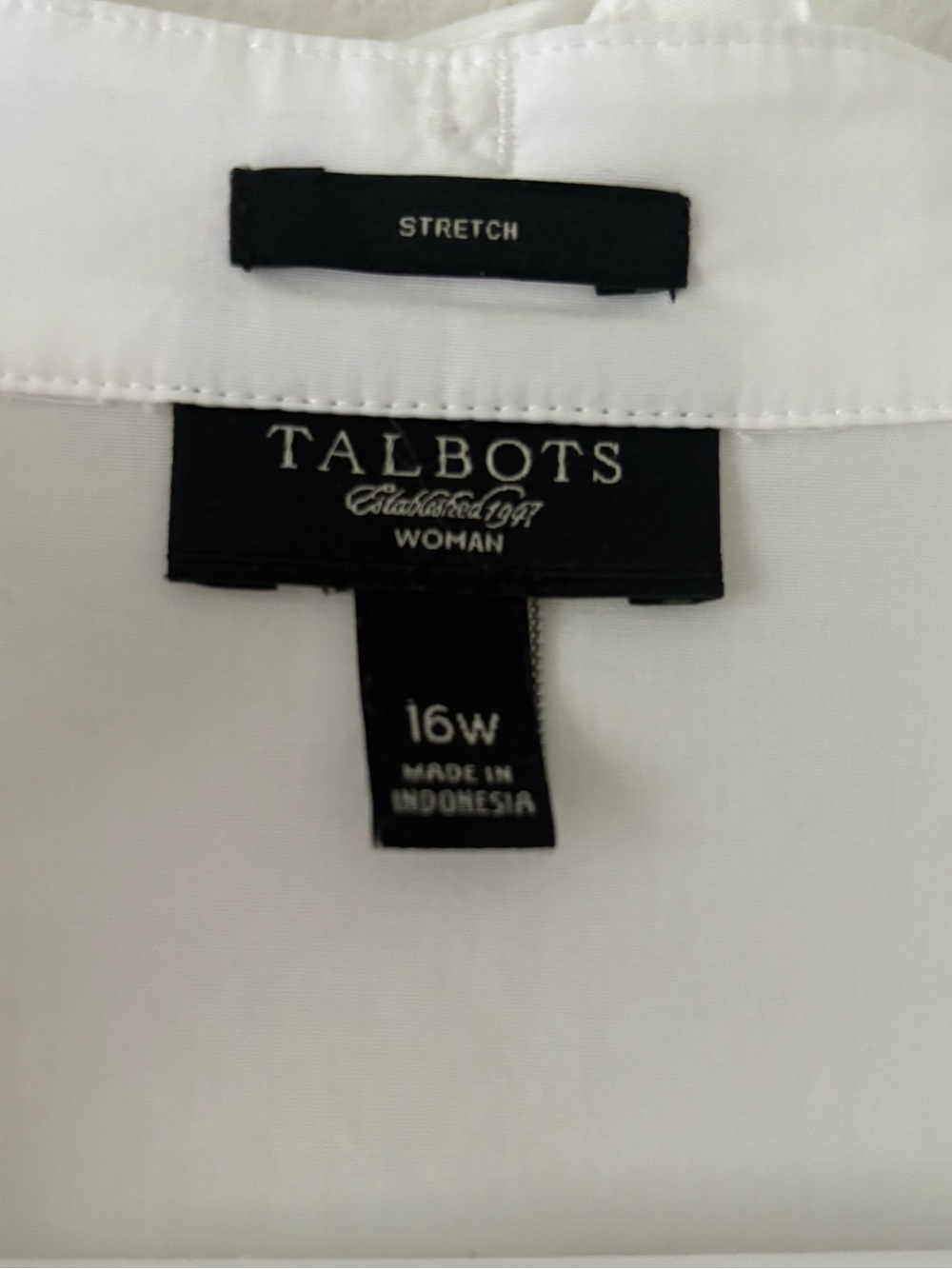 Talbots White Ruffle Front Button-Down Shirt - Picture 4 of 5
